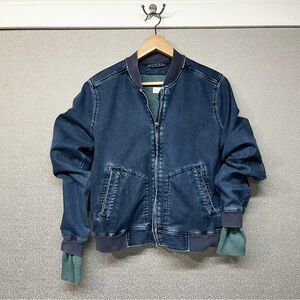 L Calvin Klein Jeans Denim Bomber Jacket Y2K